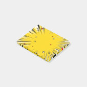 赤い星が付いている喜劇的なスタイルの黄色の日が差すこと ポストイット (アングル)