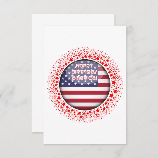 赤い星で囲まれた円形の旗。 エンクロージャーカード (正面/裏面)