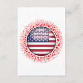 赤い星で囲まれた円形の旗。 エンクロージャーカード (正面)