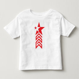 赤い星とジグザグの矢印 トドラーTシャツ