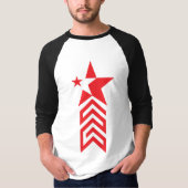赤い星とジグザグの矢印 Tシャツ (正面)