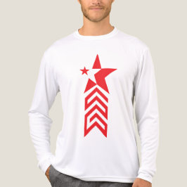 赤い星とジグザグ矢印 トライブレンドTシャツ