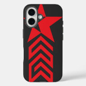 赤い星とジグザグ矢印 Case-Mate iPhoneケース (裏面)