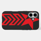 赤い星とジグザグ矢印 Case-Mate iPhoneケース (裏面 (横))