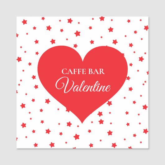 赤い星とハート 名札 (正面)