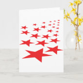 赤い星のカーペット カード (黄色い花)
