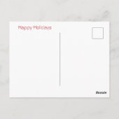 赤い星のクリスマスシーズンのご挨拶 ポストカード (裏面)