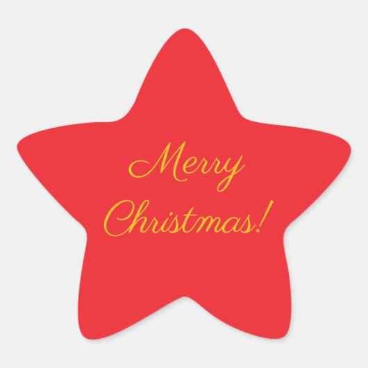 赤い星のクリスマスホリデーシール 星シール (正面)