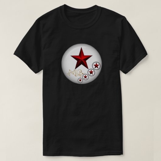 赤い星のグラフィックTシャツ - 天文学＆ Tシャツ (デザイン正面)