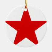 赤い星の共産主義の社会主義者 セラミックオーナメント (正面)