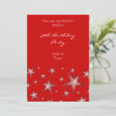 赤い星の招待（縦の赤） 招待状 (スタンド正面)