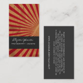 赤い星の破烈の背景の名刺 名刺 (正面/裏面)