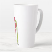 赤い星の花 カフェラテマグ (右アングル)