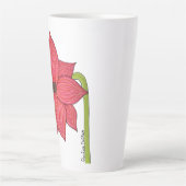 赤い星の花 カフェラテマグ (正面)