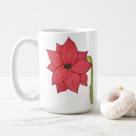 赤い星の花 コーヒーマグカップ