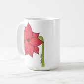 赤い星の花 コーヒーマグカップ (正面左)