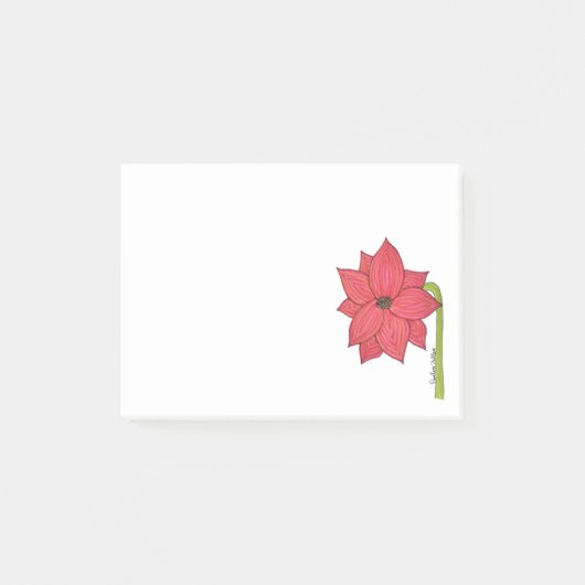 赤い星の花 ポストイット (正面)