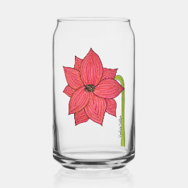 赤い星の花 空白 ガラス缶