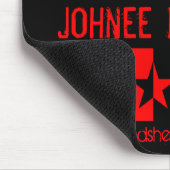 赤い星の黒のマウスパッド マウスパッド (コーナー)