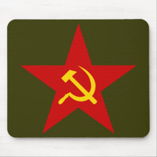 赤い星の(ハンマー及び鎌) mousepad マウスパッド