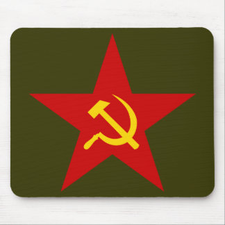 赤い星の(ハンマー及び鎌) mousepad マウスパッド