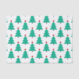 赤い星を持つ大きなクリスマスツリー 薄葉紙