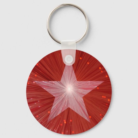 赤い星キーチェーン キーホルダー (正面)