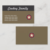 赤い星、黒およびタンの名刺 名刺 (正面/裏面)