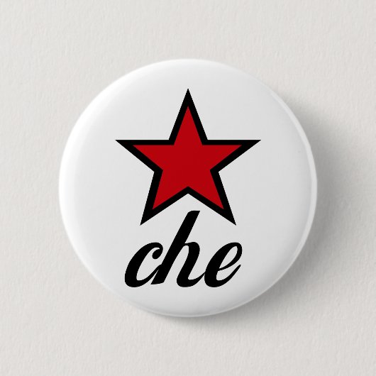 赤い星Che Guevara! 缶バッジ (正面)