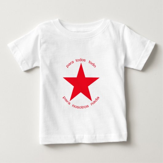 赤い星Zapatista ベビーTシャツ (正面)