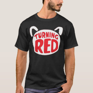 赤い映画のロゴを白と赤のクラシックT-Shi Tシャツ