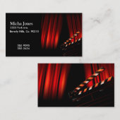 赤い映画カーテンの下見板ディレクター 名刺 (正面/裏面)