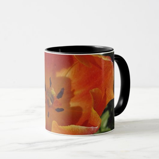 赤い春の花 マグカップ (正面右)