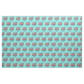 赤い普通消防車は装飾的な生地をからかいます ファブリック (ヤード)