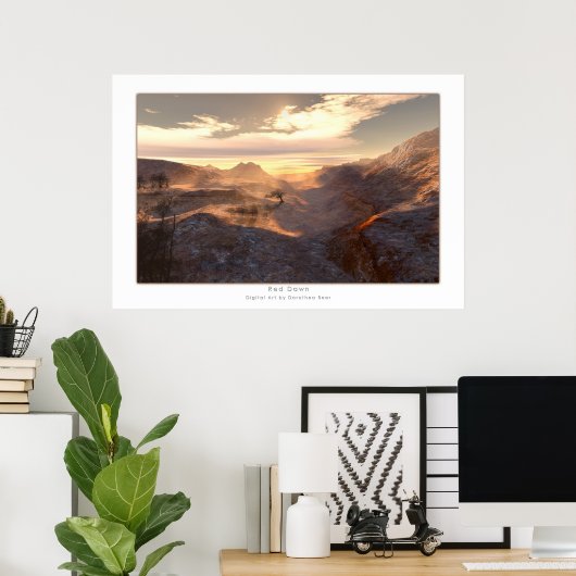 赤い暁 ポスター (ホームオフィス)