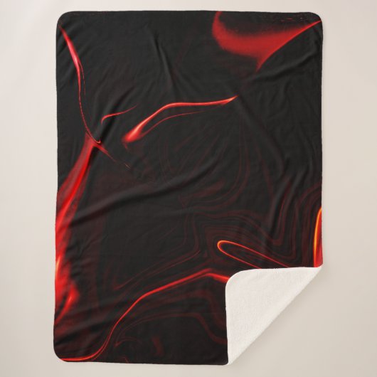 赤い曲線または最も暗い赤い背景の起伏 シェルパブランケット (正面)