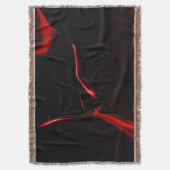 赤い曲線または最も暗い赤い背景の起伏 スローブランケット (正面縦)