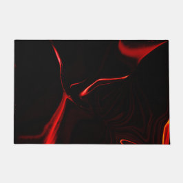 赤い曲線または最も暗い赤い背景の起伏 ドアマット