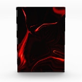 赤い曲線または最も暗い赤い背景の起伏 フォトブロック (正面)