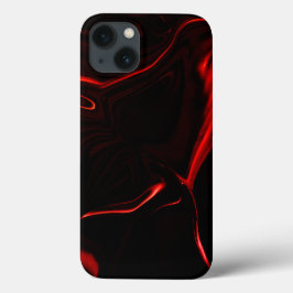 赤い曲線または赤い暗い起伏。 iPhone 13ケース