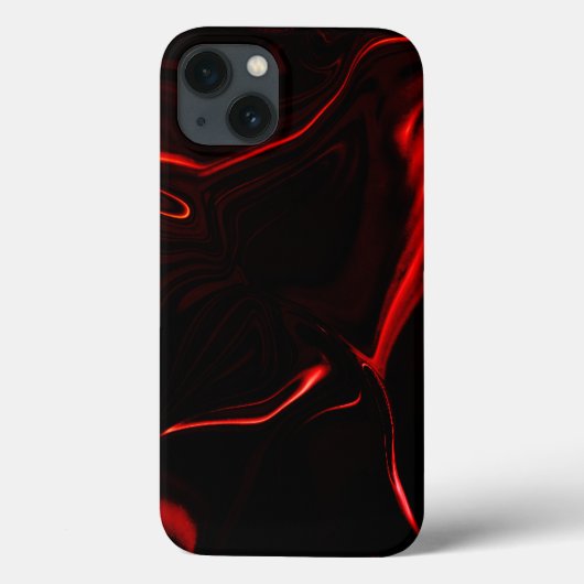 赤い曲線または赤い暗い起伏。 Case-Mate iPhoneケース (裏面)