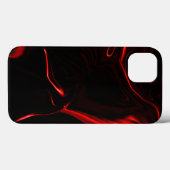 赤い曲線または赤い暗い起伏。 Case-Mate iPhoneケース (裏面 (横))