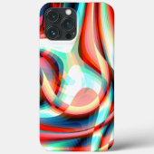 赤い曲線を拡大し、重ね合わせストライプた線 Case-Mate iPhoneケース (裏面)