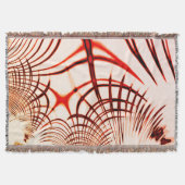 赤い曲線状のトレースを交差させ、エージングエフェクトを適用 スローブランケット (正面)