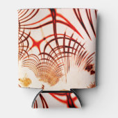 赤い曲線状のトレースを交差させ、エージングエフェクトを適用 缶クーラー (正面)