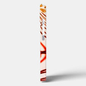 赤い曲線状のトレースを交差させ、エージングエフェクトを適用 Case-Mate iPhoneケース (裏面 / 左)