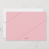 赤い書モダン道ペット写真メリークリスマス シーズンカード (裏面)