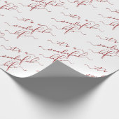 赤い書道の台本すてきな生活 ラッピングペーパー (角)