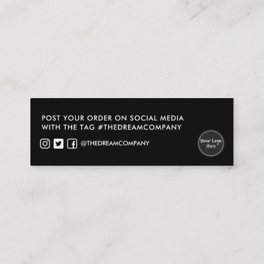 赤い書道ネオンありがとうメディア挿入 スキニー名刺 (裏面)