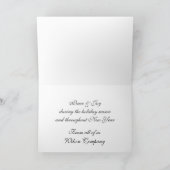 赤い書道ハッピーホリデーカスタムズのロゴholida シーズンカード (内部)